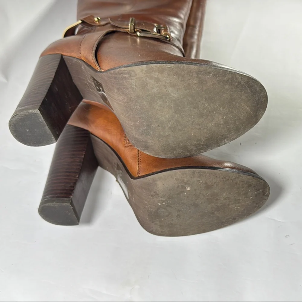 Aldo Brantingham Brown Knee-High Leather Boots 7.5 - Picture 10 of 10